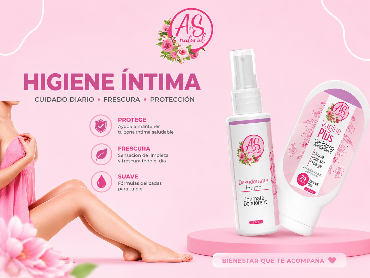 Dúo de desodorante y gel íntimo